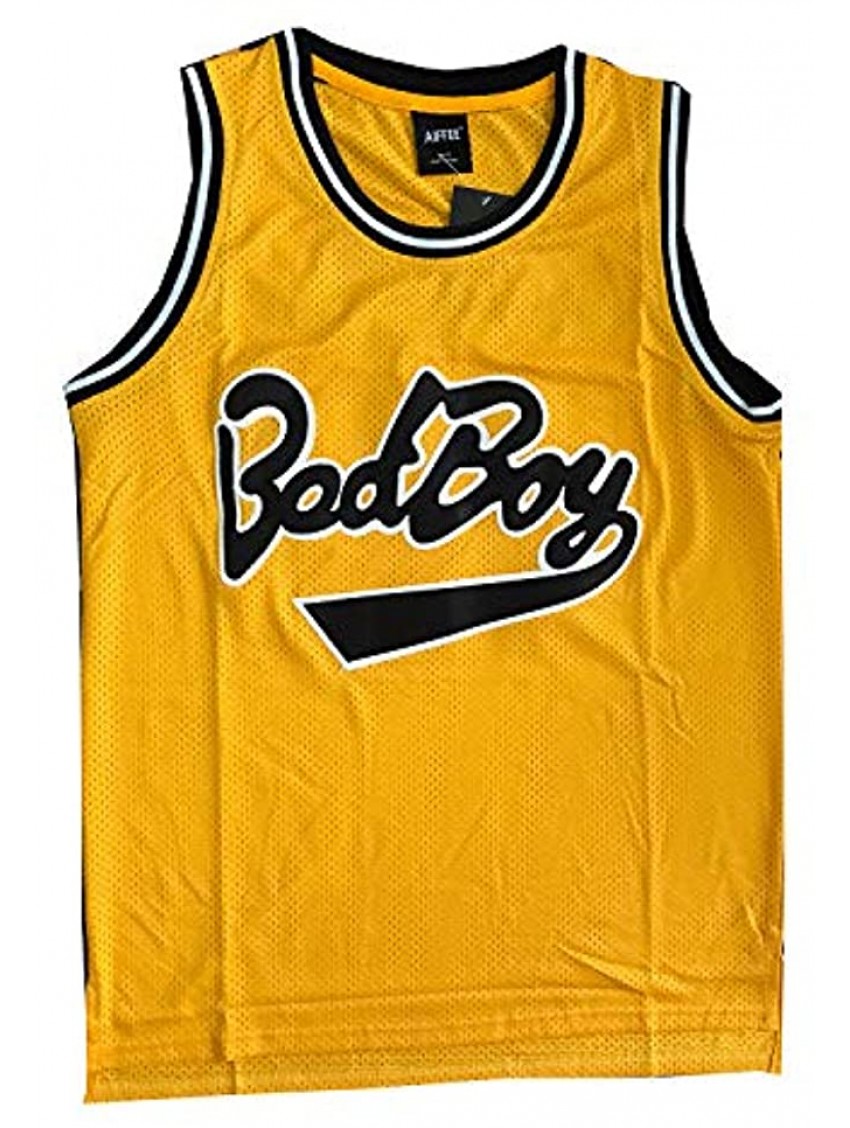 AIFFEE 'BadBoy' #72 Smalls Basketball Jersey S-XXXL Yellow 90S Hip Hop Clothing for Party Stitched Letters and Numbers