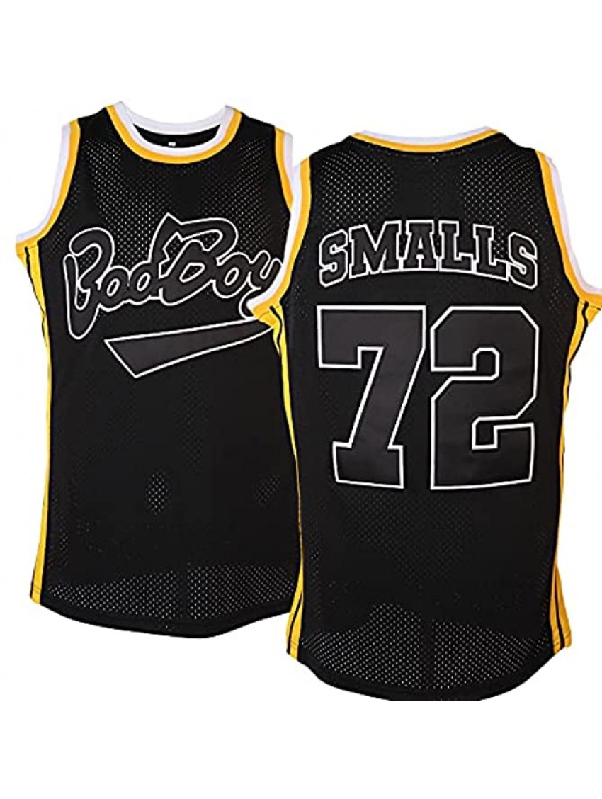 Bad Boy #72 Big Biggie Movie Black Basketball Jersey Stitched S-3XL