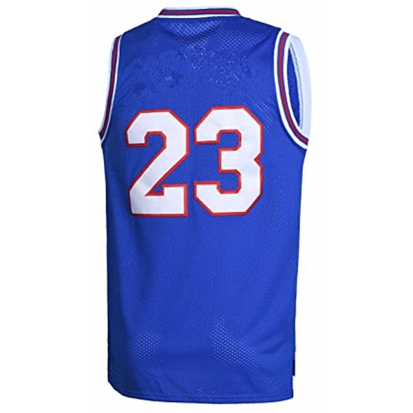 CAIYOO Mens 23 Movie Jersey Basketball Jersey 90S Hip Hop Clothing for Party S-3XL White Black Blue