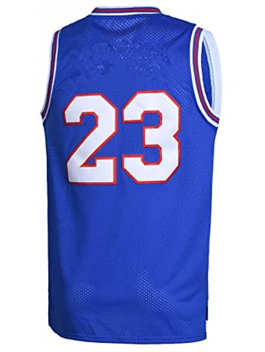 CAIYOO Mens 23 Movie Jersey Basketball Jersey 90S Hip Hop Clothing for Party S-3XL White Black Blue