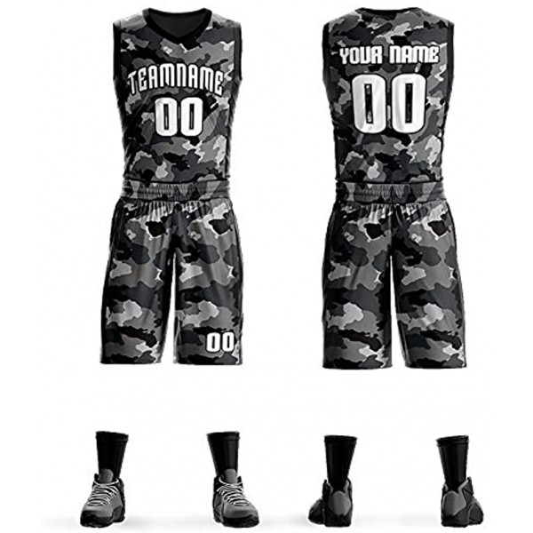 Custom Basketball Outfits Personalized Printed Name and Numbers Breathable Quick-Dry Sports Jersey for Men Kid