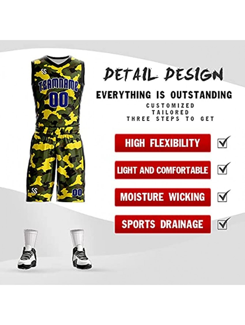 Custom Men Basketball Jersey Set 90s Hip Hop Sportswear Personalized Print Name Number Big Size