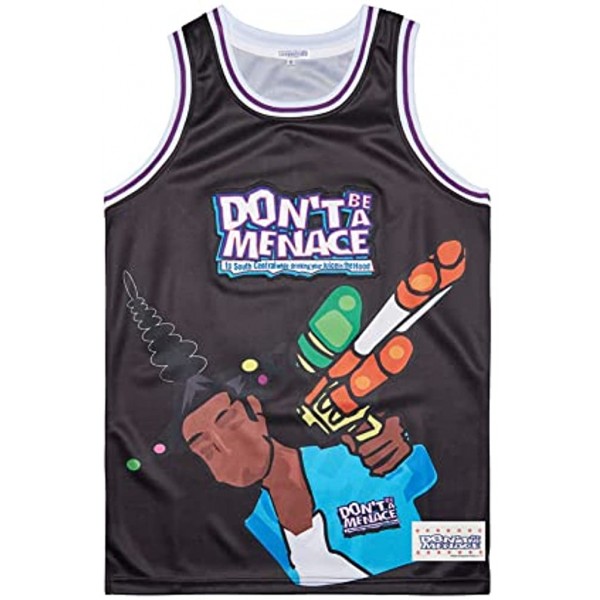 DON'T BE A MENACE Mens Basketball Jersey #00 Sleeveless Sports Shirts Stitched