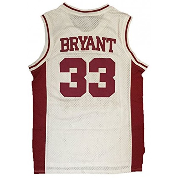JerseyFame Men's Basketball Number 33 Bryant Basketball Jersey White