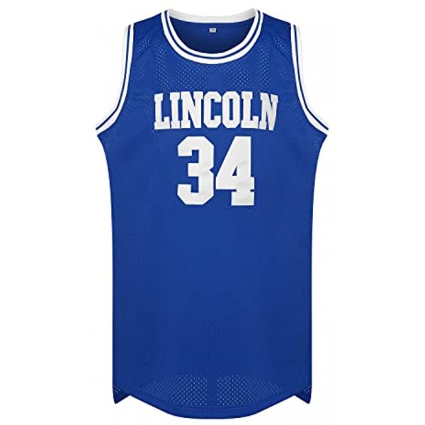 Jesus Shuttlesworth 34 Lincoln High School Basketball Jersey 90s Hip Hop Clothes for Party Men He Got Game Movie Jersey