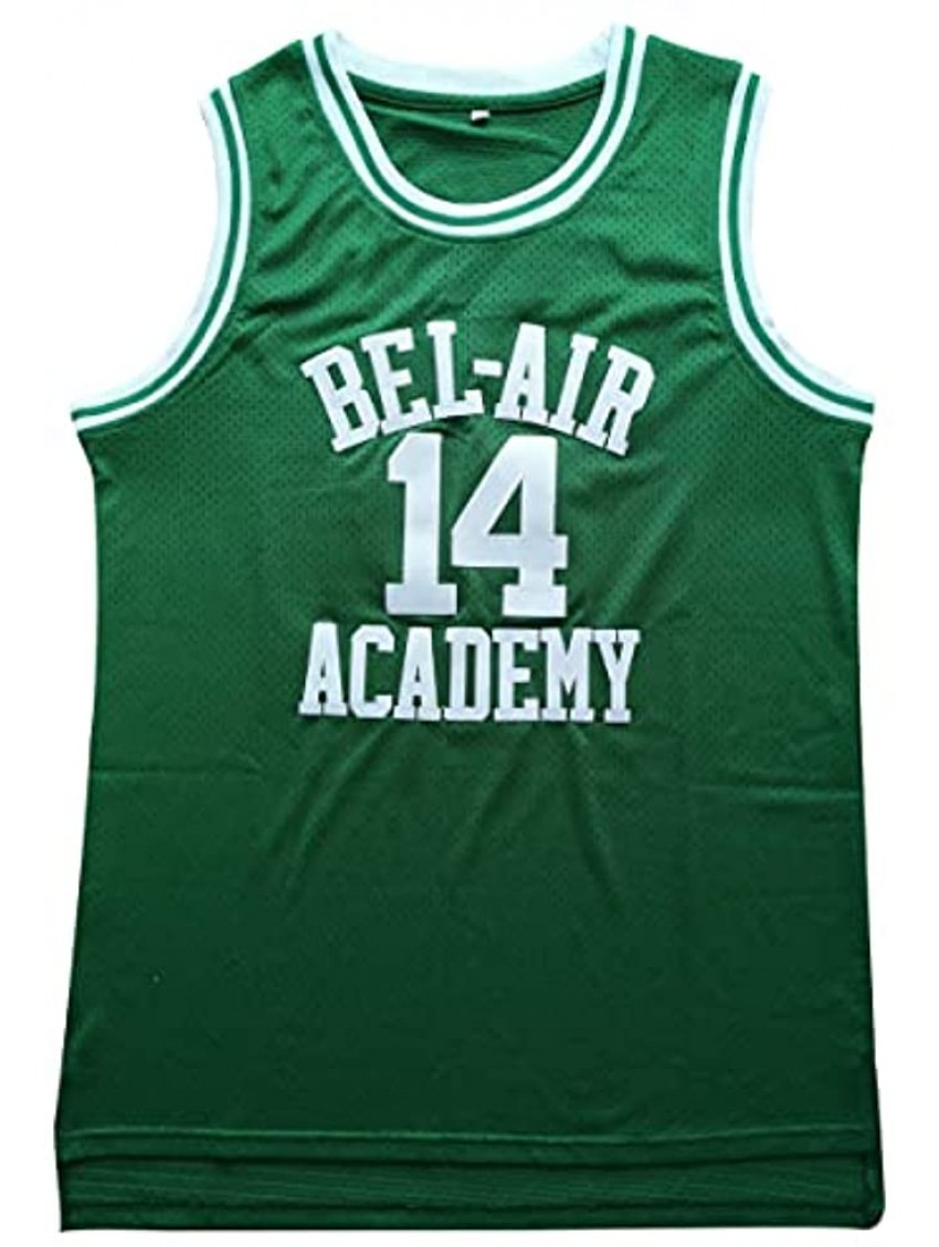 Smith Bel Air Academy Basketball Jersey 14 Movie Jersey Stitched Men's Sport Shirt S-XXXL Green