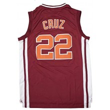 Timo Cruz #22 Men's Basketball Jersey Red Shirt