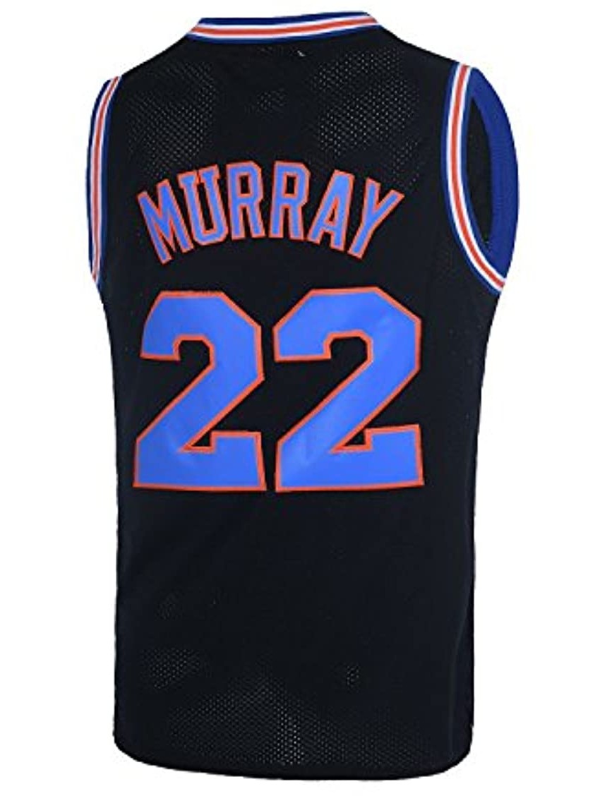 TUEIKGU Bill Murray #22 Space Movie Jersey Mens Basketball Jersey S-XXL White Black