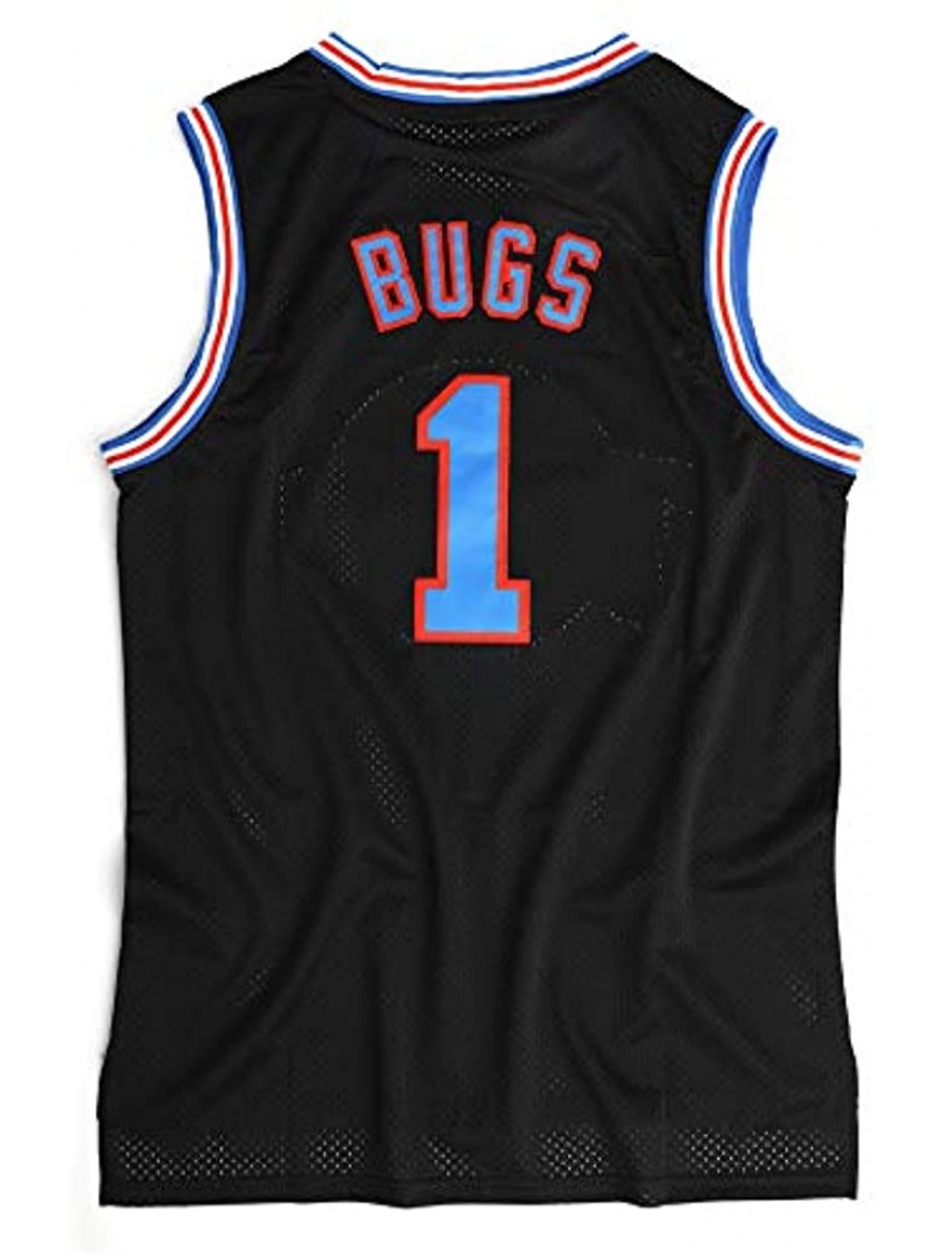 WELTLE Men's Basketball Jersey 90s Bugs Space Movie Jersey Hip Hop Clothing for Party Halloween Costumes