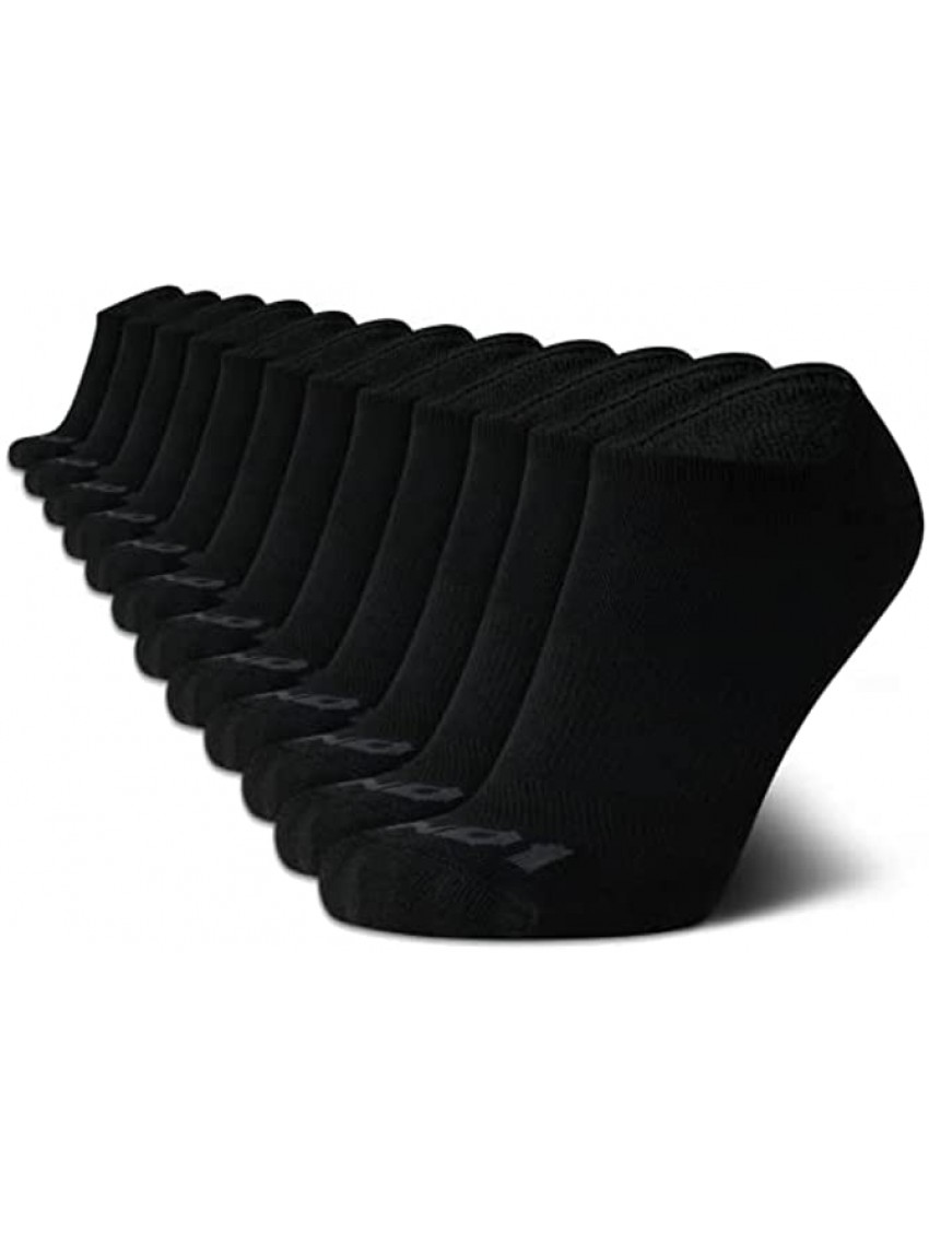 AND1 Men's Athletic Arch Compression Cushion Comfort No Show Socks 12 Pack