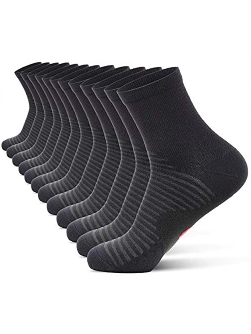 Compression Running Ankle Socks for Men and Women 6 Pairs Quarter Athletic Socks for Running Cycling Golf Work
