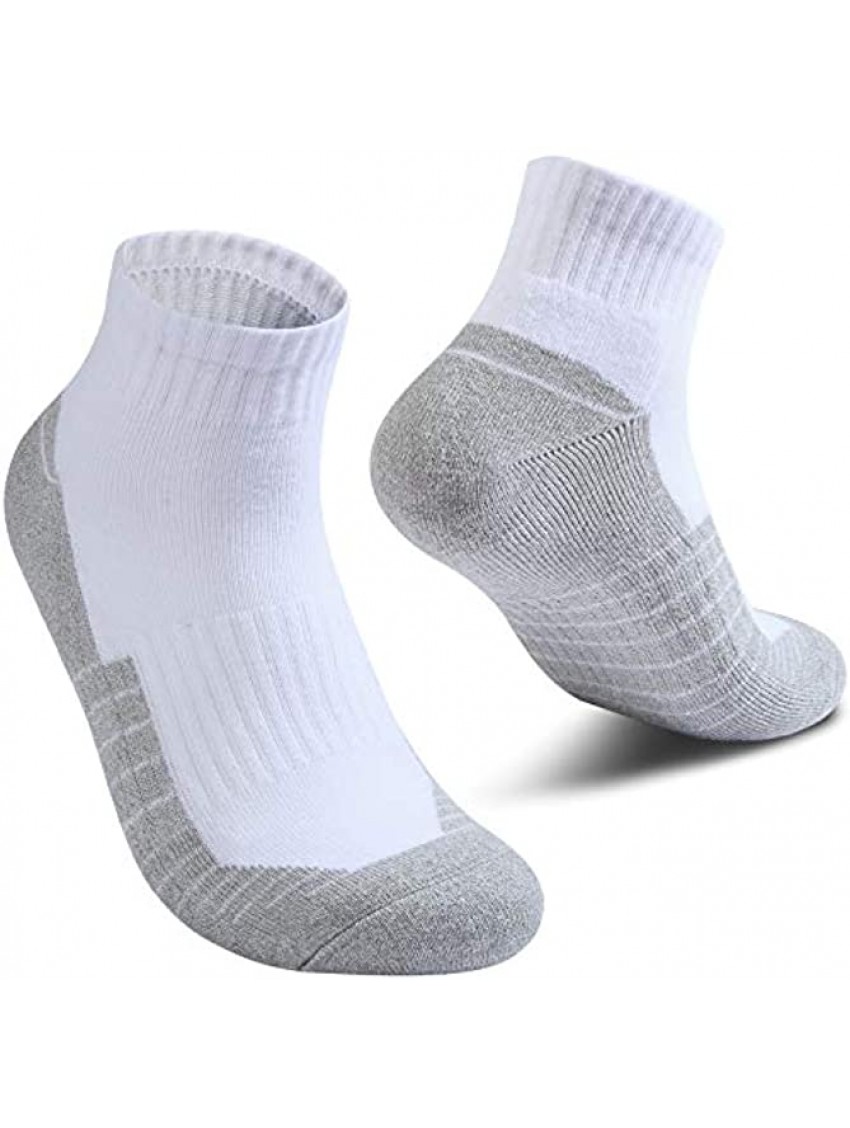Cotton Socks for Men Low Cut Max Cushion Thick Athletic Ankle Mens Sock for Hiking Running Sport Work 6 Pack