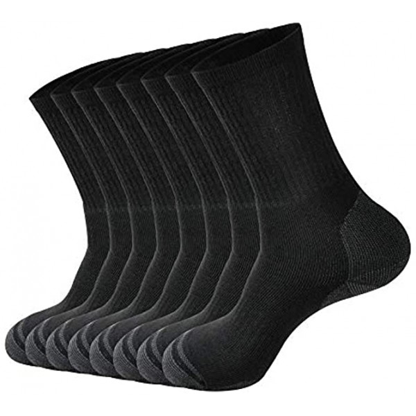 ECOEY Men's Work Boots Athletic Running Crew Socks Dry-Tech Moisture Wicking Heavy Cushion 8 Pairs