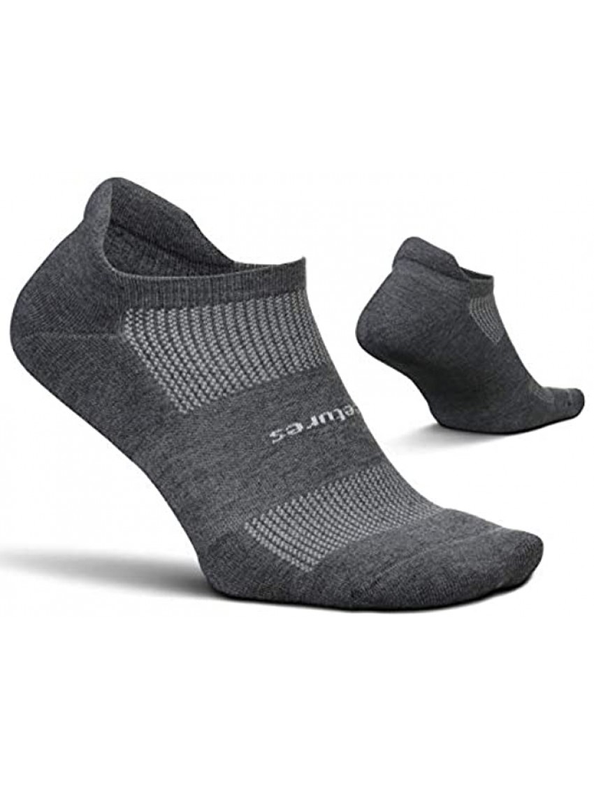 Feetures High Performance Cushion No Show Tab Solid- Running Socks for Men & Women Athletic Ankle Socks Moisture Wicking