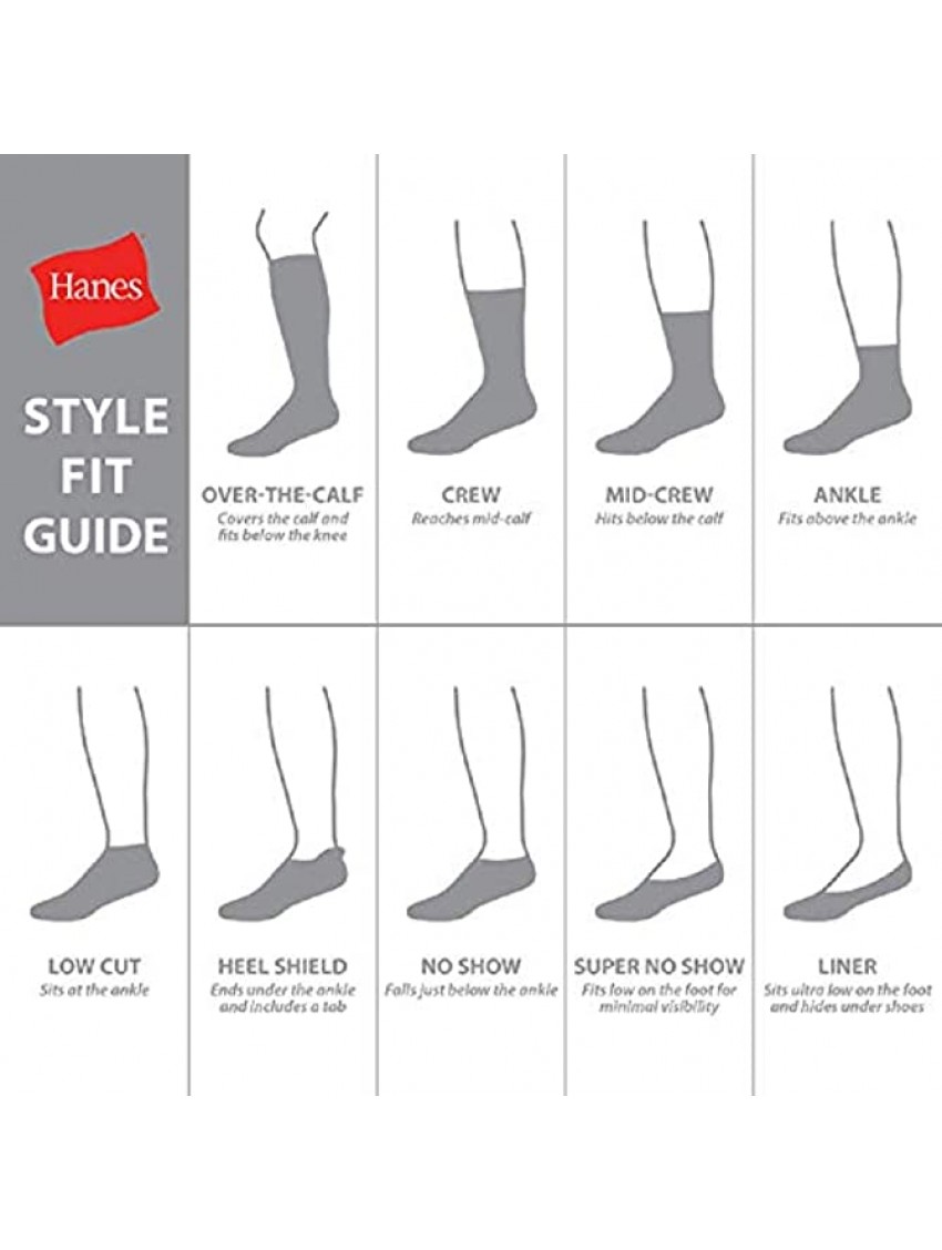 Hanes mens Big & Tall Comforttop Crew Socks 6-pair Pack