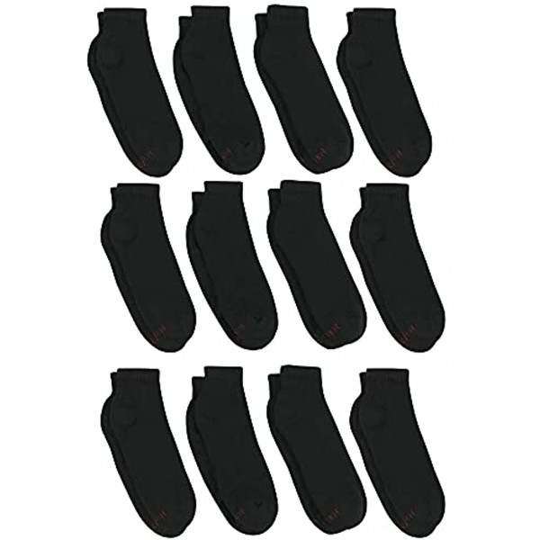 Hanes Men's FreshIQ Odor Protection With Cushioned Foot Bottom Ankle Socks 12-Pack