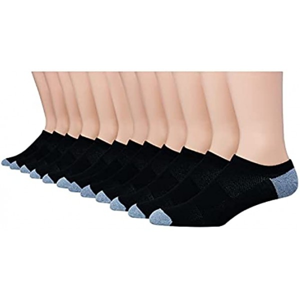 Hanes Men's X-Temp Lightweight No Show Socks Pack of 12 Pairs