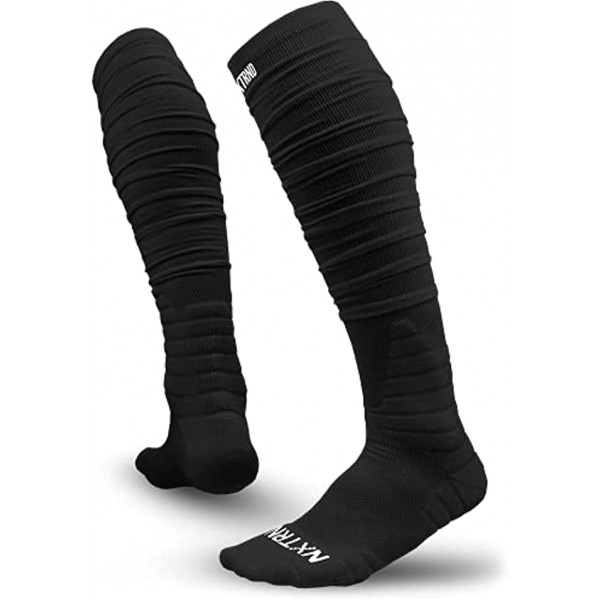 Nxtrnd XTD Scrunch Football Socks Extra Long Padded Sports Socks for Men & Boys
