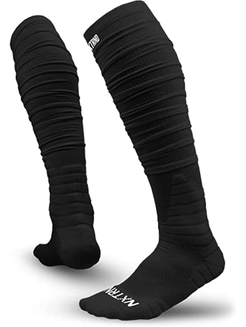 Nxtrnd XTD Scrunch Football Socks Extra Long Padded Sports Socks for Men & Boys