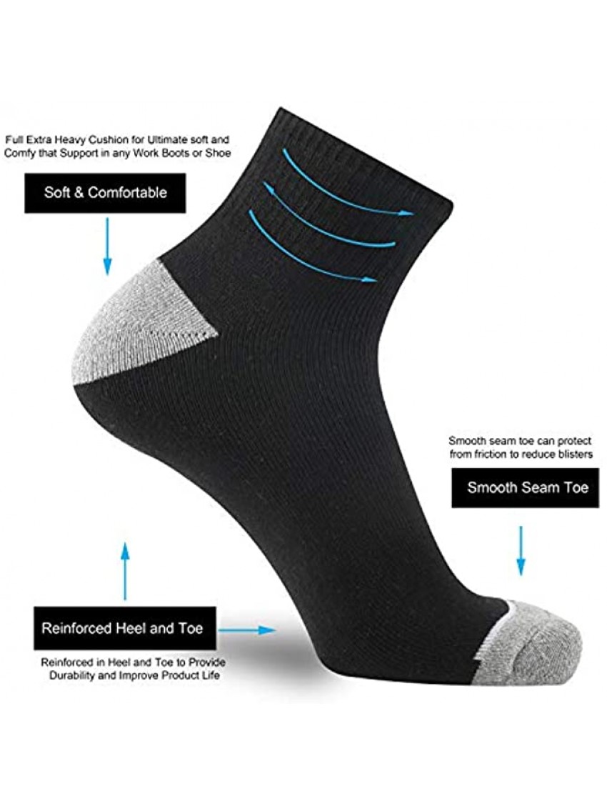 ONKE Men's Athletic Ankle Running Low Cut Sports Socks Thick Cushion with Moisture Wicking Control for Work Training Outdoor