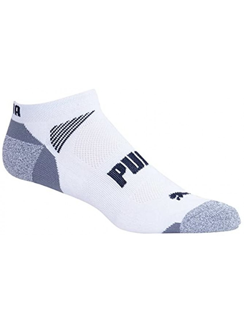 PUMA Mens No Show Socks White 10 Pair