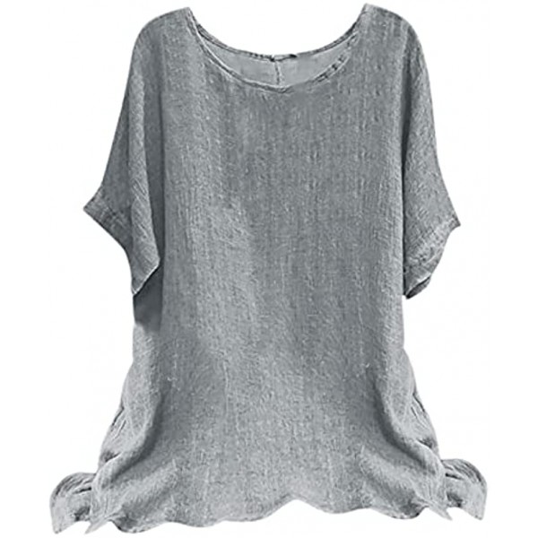 LUGOGNE Womens Crewneck Sweatshirts Trendy Sunflower Print Blouse Plus Size Short Sleeve Shirts Casual Loose T-Shirt