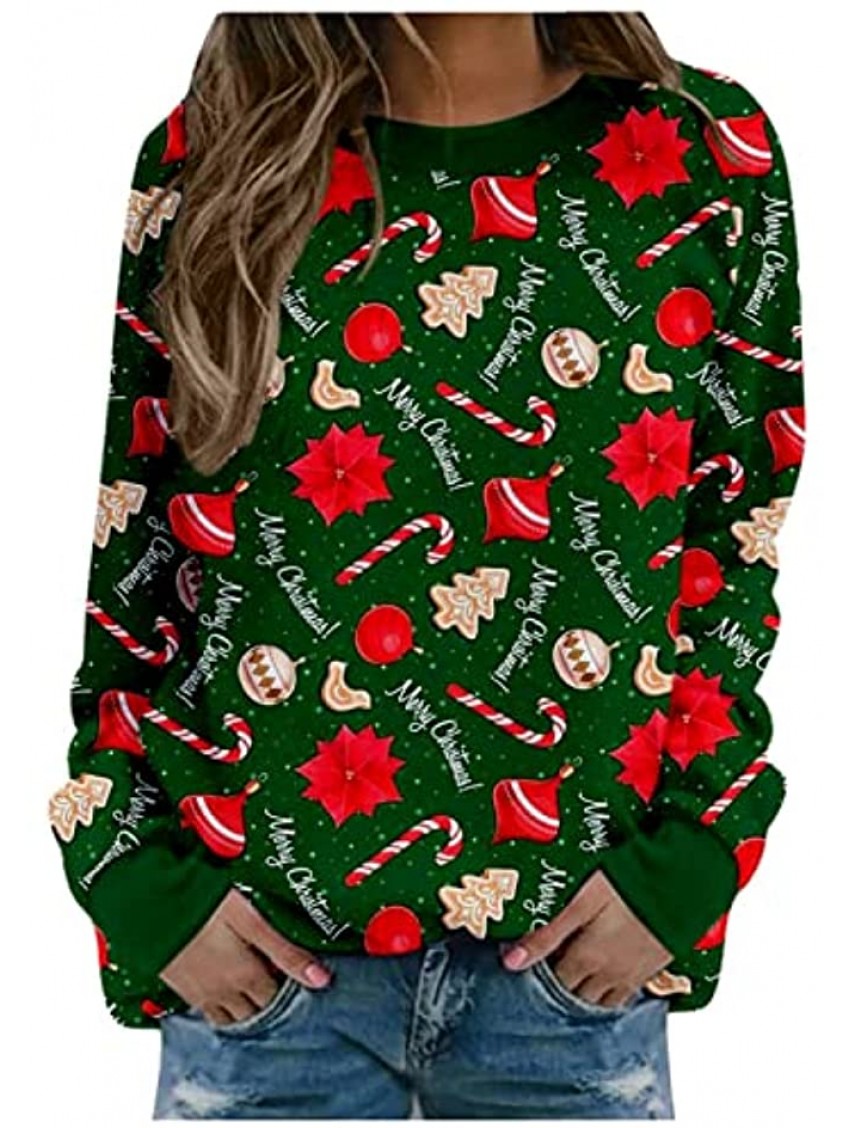 Womens Christmas Sweatshirt Skeleton Plus Size Snowflake Pullover Oversized Slouchy Long Sleeve Shirts Fall Clothes