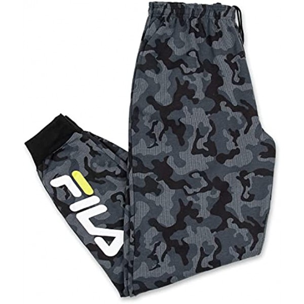 Fila Mens Big and Tall Joggers Sweatpants Athletic Logo Fleece Sweatpant with Pockets