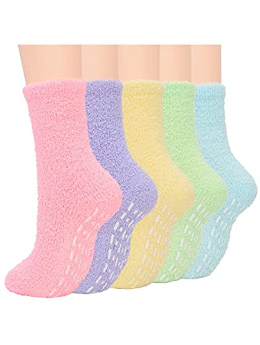 Century Star Anti Slip Athletic Plush Slipper Grip Socks Women Yoga Pilates Soft Warm Cozy Socks For Christmas