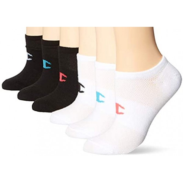 Champion womens 6-pack Super No Show Socks Assorted 9-May US