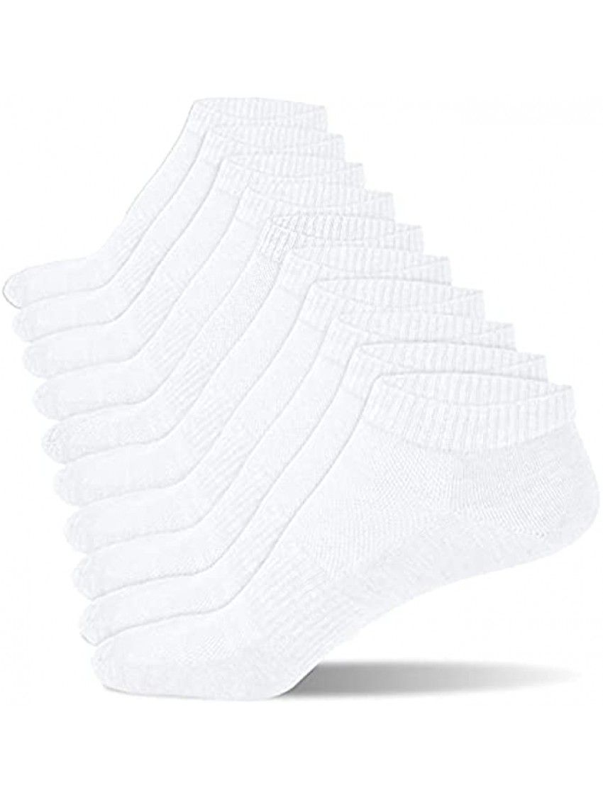 Cozi Foot 10 Pairs Women Ankle Socks Athletic Soft Low Cut Socks