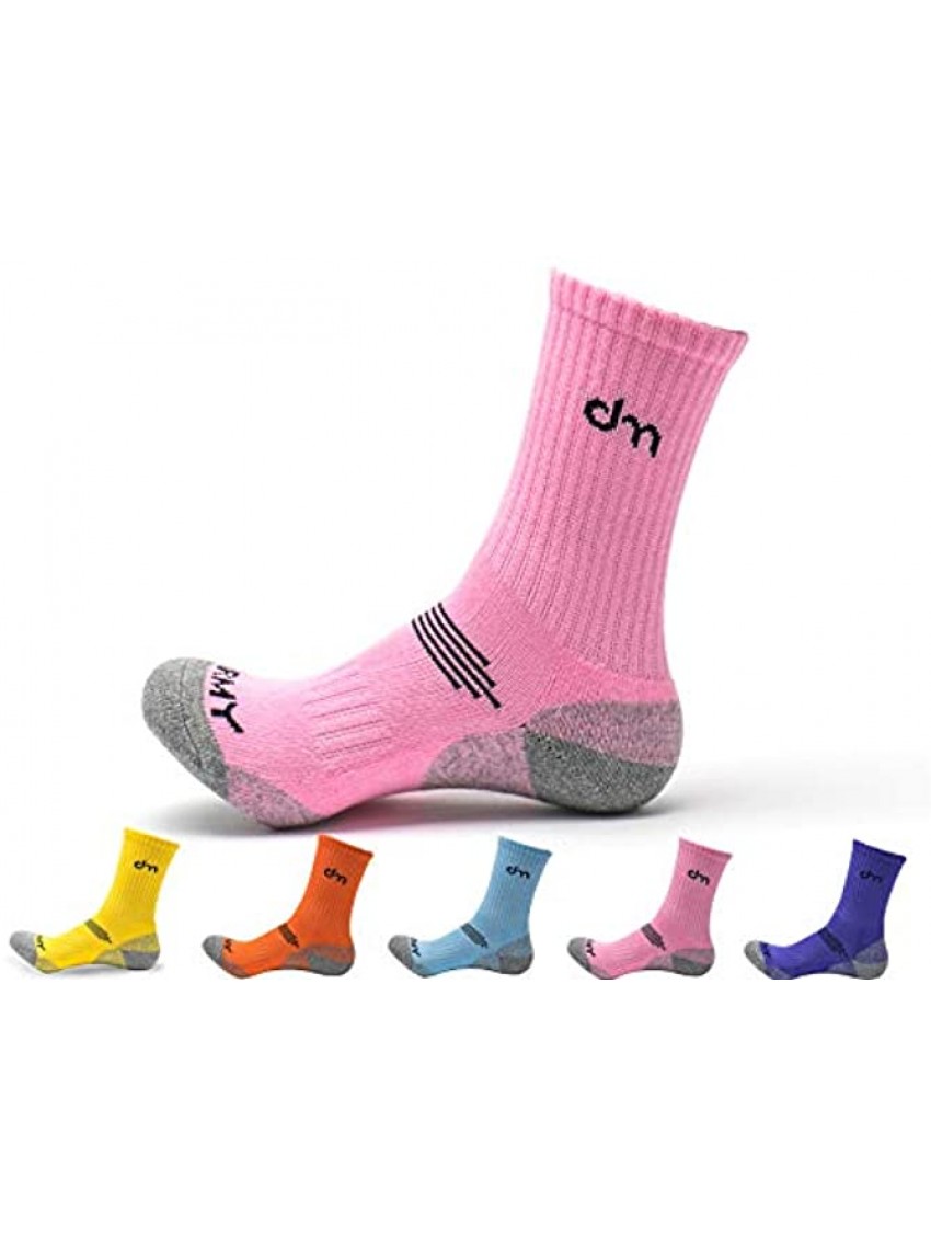 DEARMY Hiking Socks for Women with Cushioned Moisture Wicking Sport Athletic Running Cotton Crew Socks-5Pairs