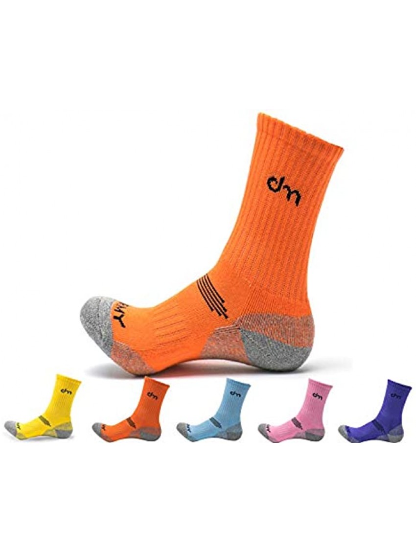DEARMY Hiking Socks for Women with Cushioned Moisture Wicking Sport Athletic Running Cotton Crew Socks-5Pairs