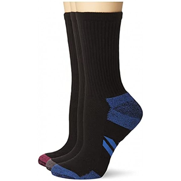 Essentials Women's 6-Pack Performance Cotton Cushioned Athletic Crew Socks