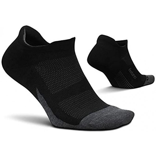 Feetures Elite Max Cushion No Show Tab Block- Running Socks for Men & Women Athletic Compression Socks Moisture Wicking