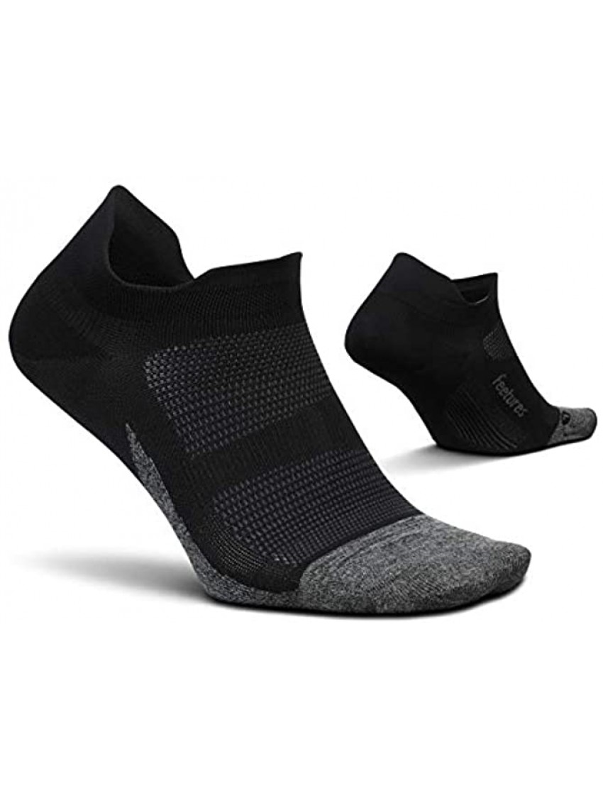 Feetures Elite Ultra Light No Show Tab Solid- Running Socks for Men & Women Athletic Compression Socks Moisture Wicking