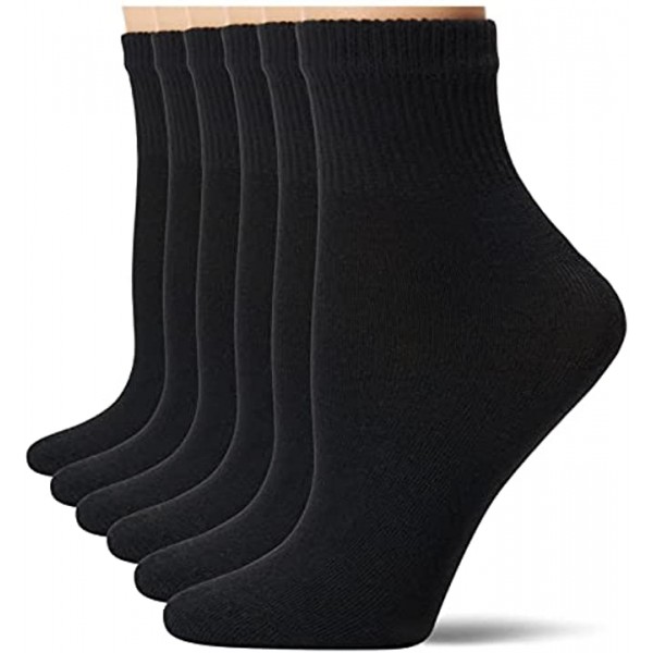 Hanes Ultimate Women's 6-Pack Comfort Toe Seamed Ankle Socks
