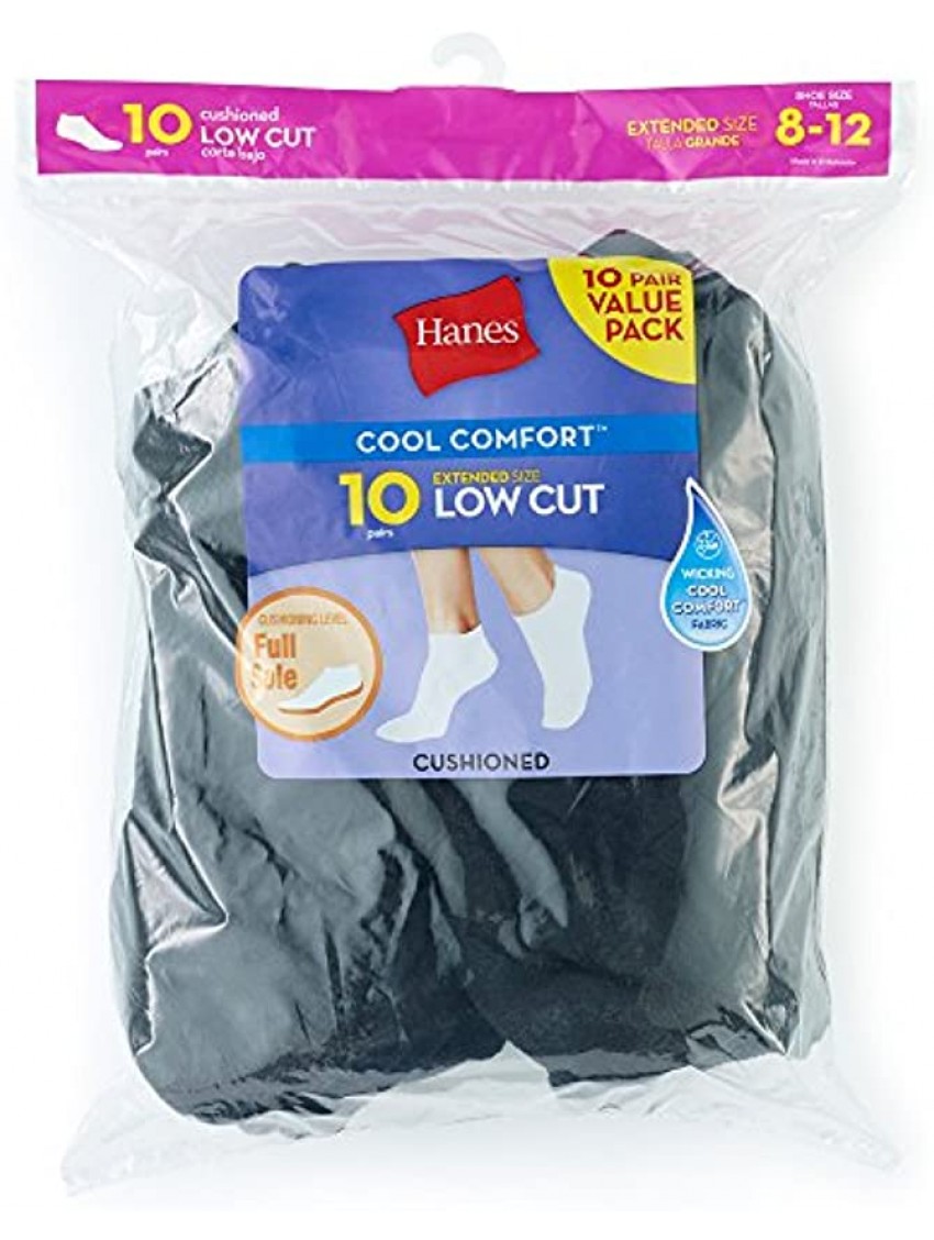 Hanes Women's 10-Pair Value Pack Low Cut Socks