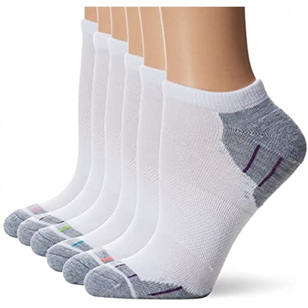 Hanes womens 6-pair Comfort Fit No Show athletic socks White 8 12 US