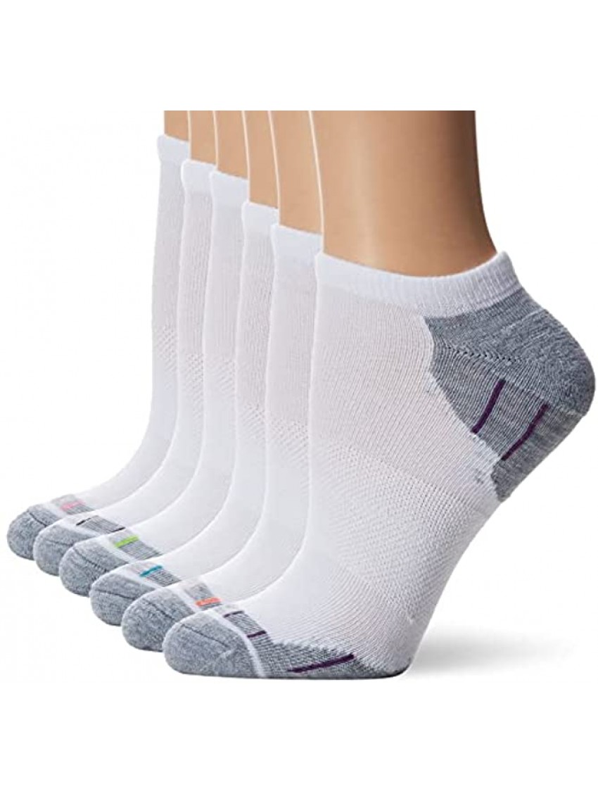 Hanes womens 6-pair Comfort Fit No Show athletic socks White 8 12 US