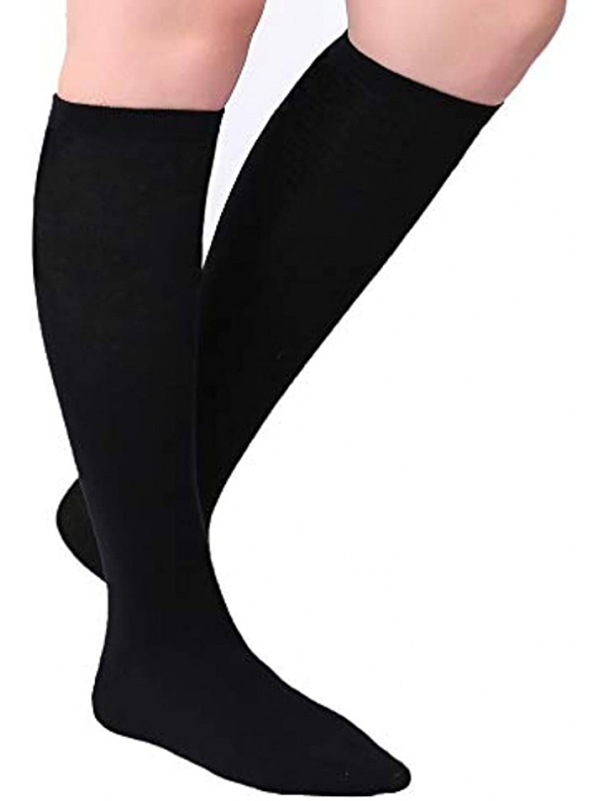 Joulli Women's Knee High Casual Tube Socks 3 Pairs