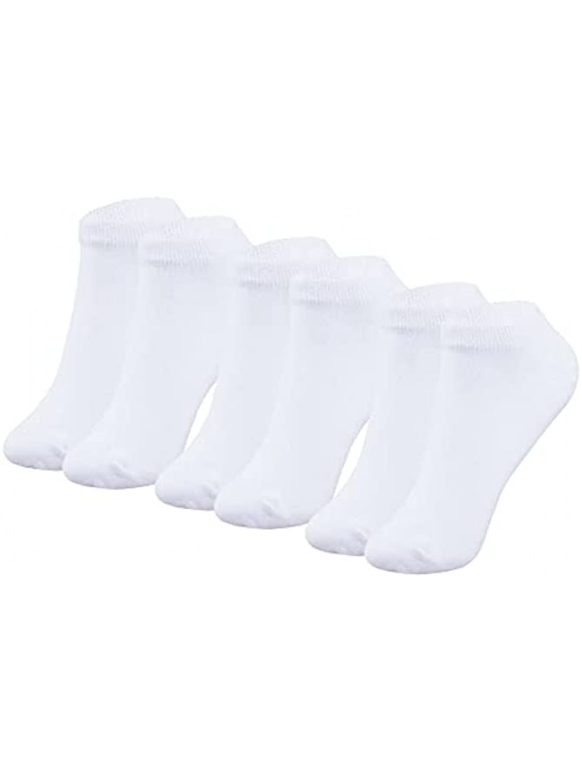 MAGIARTE Womens Ankle Socks Soft Pure Cotton Low Cut Athletic Casual Mutil Color No Show Socks for Women 3 6 12 Pack