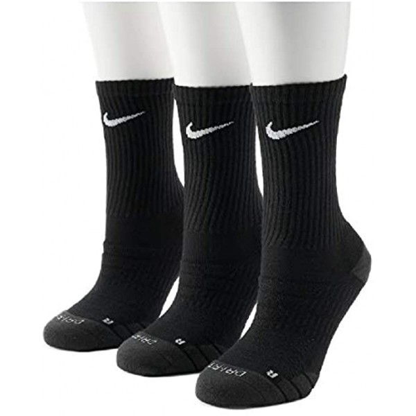 Nike Women's 3-pk. Dri-Fit Cushioned Crew Socks Black
