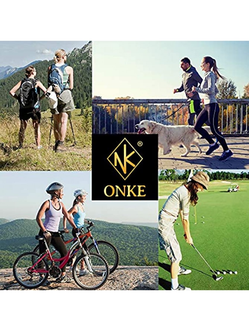 ONKE Women's 4 Pack of Merino Wool Thermal Outdoor Hiking Trail Cushion Crew Socks