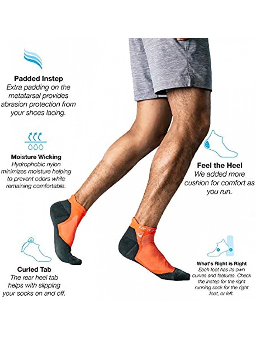 Thirty48 Ultralight Athletic Running Socks for Men and Women with Seamless Toe Moisture Wicking Cushion Padding
