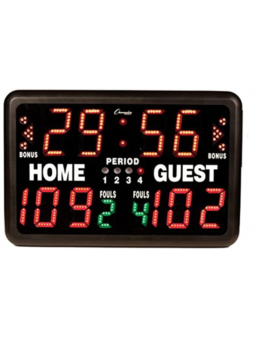 Champion Sports Multi-Sport Tabletop Indoor Electronic Scoreboard with Remote Control Included