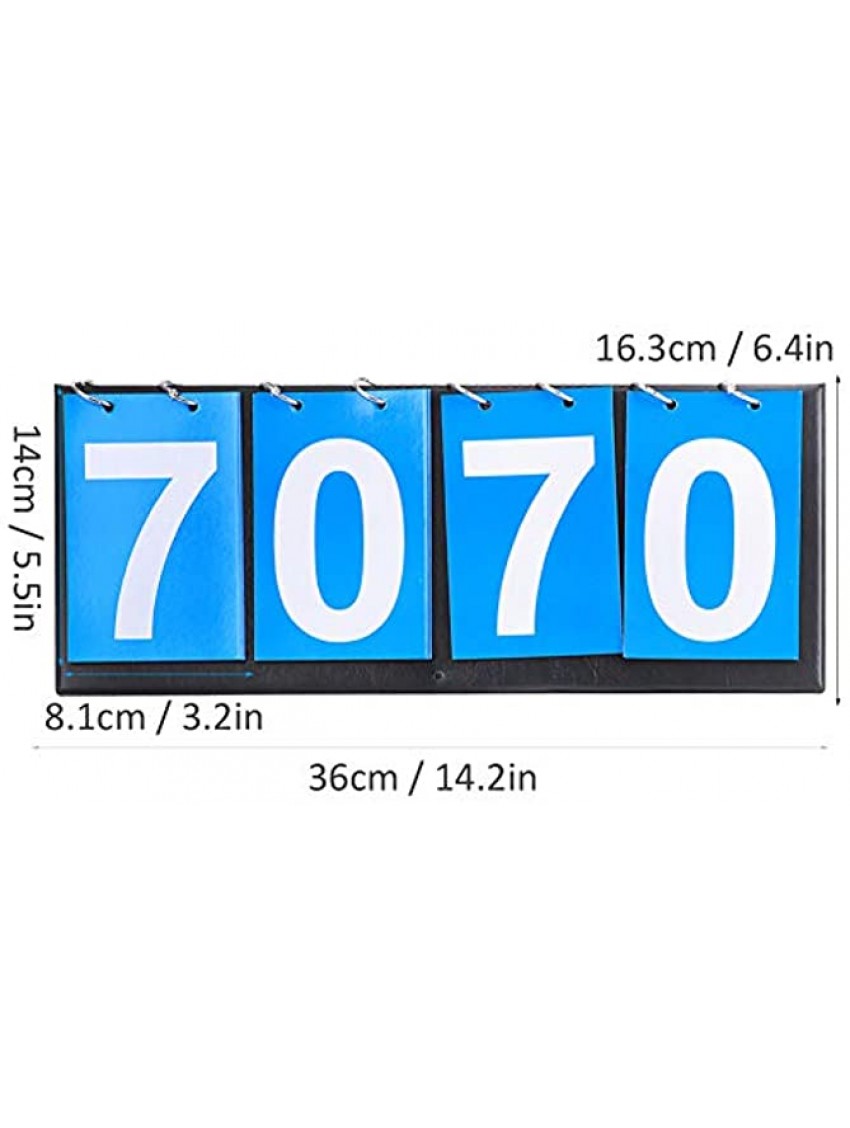 CUTULAMO Sports Scoreboard Bright Color Plates Score Keeper Clear Handwriting Blue for Swimming for Badminton