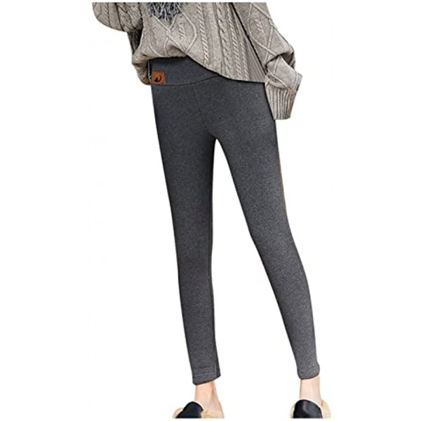 Fleece Lined Leggings Women Winter Warm Fuzzy Pants Cute Print Thicken Yoga Pant High Waist Plush Thermal Pants