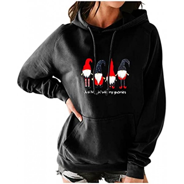 Hoodies for Women 2021 Trendy Christmas Print Sweatshirts Lightweight Loose Fit Pullover Workout Tops with Pocket