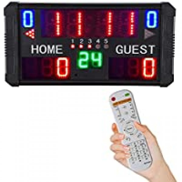 JYKCBP Digital Multisport Scoreboard LED Scoreboard with Remote Control Indoor Outdoor Portable Tabletop Scoreboard for Basketball Volleyball